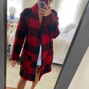 Barney’s NY wool checkered coat